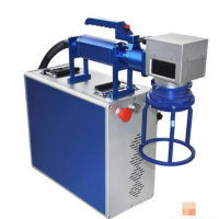 轉讓手持式激光打標機 光纖可樂瓶子刻字機