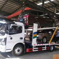 轉讓東風凱普特新款一拖二清障車 救援拖車 轎運車 黃牌國五