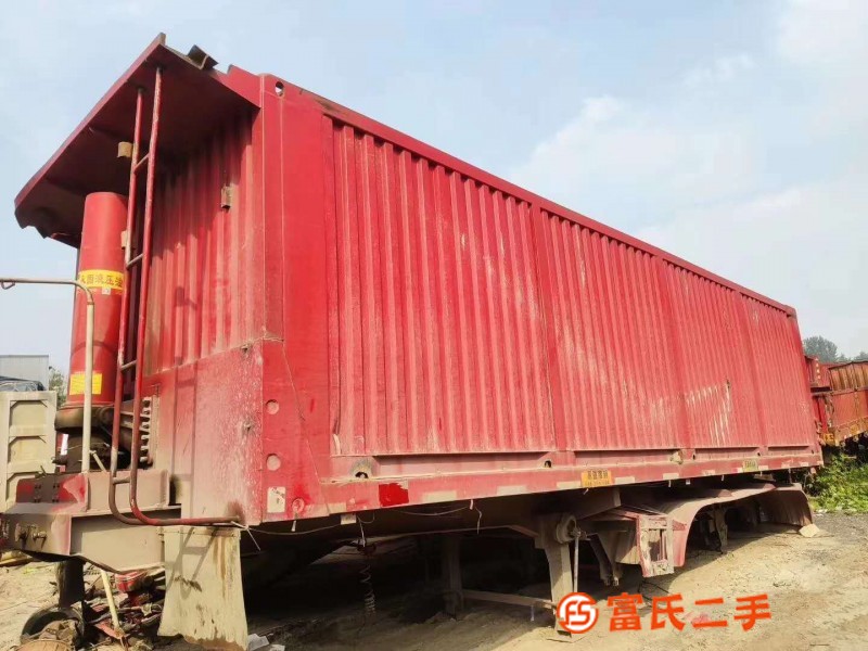 出售二手8米后翻半掛車，原車手續