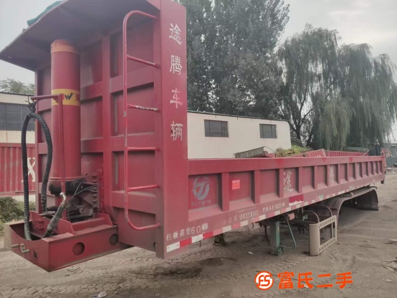 出售二手10米60標箱后翻半掛車，原車手續