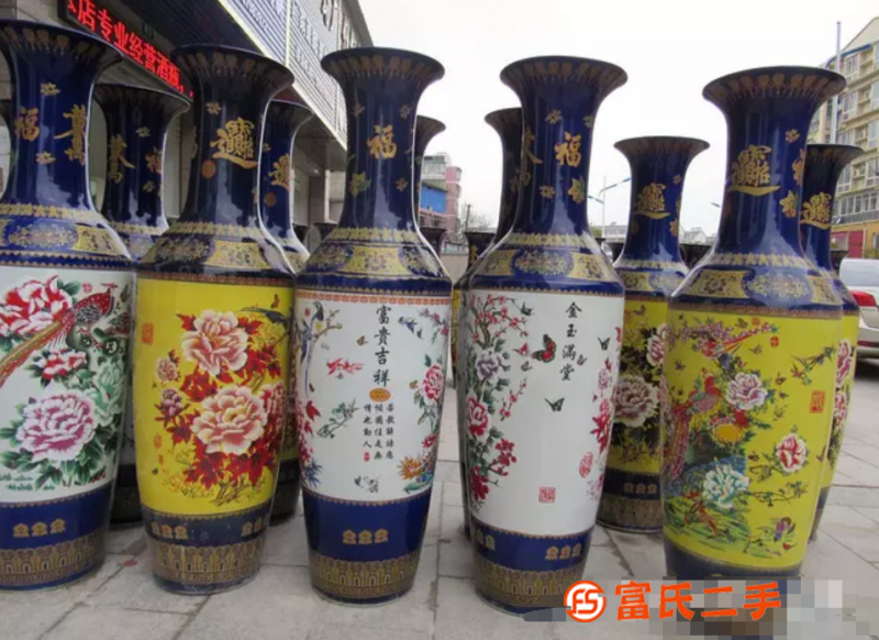 景德鎮陶瓷器 手繪仿古 龍紋青花陶瓷天球花瓶 青花