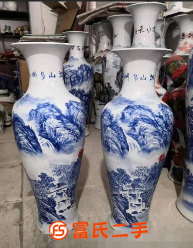 仿古中式客廳擺件大花瓶禮品，大別墅裝飾禮品瓷器花瓶