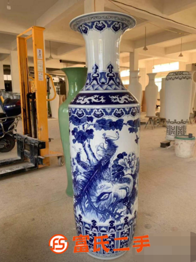 景德鎮陶瓷器花瓶 青花瓶客廳擺件仿古簡約大廳裝飾