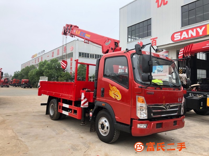 單橋5噸6.3噸藍牌貨箱3.4米隨車吊包上戶 無法上戶可退車