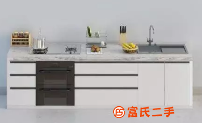 梵臣全屋定制 石英石L型櫥柜 帶拉籃收納柜