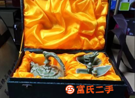 耀州瓷茶具 陜西西安特色陶瓷茶具 龍杯倒流壺工藝品
