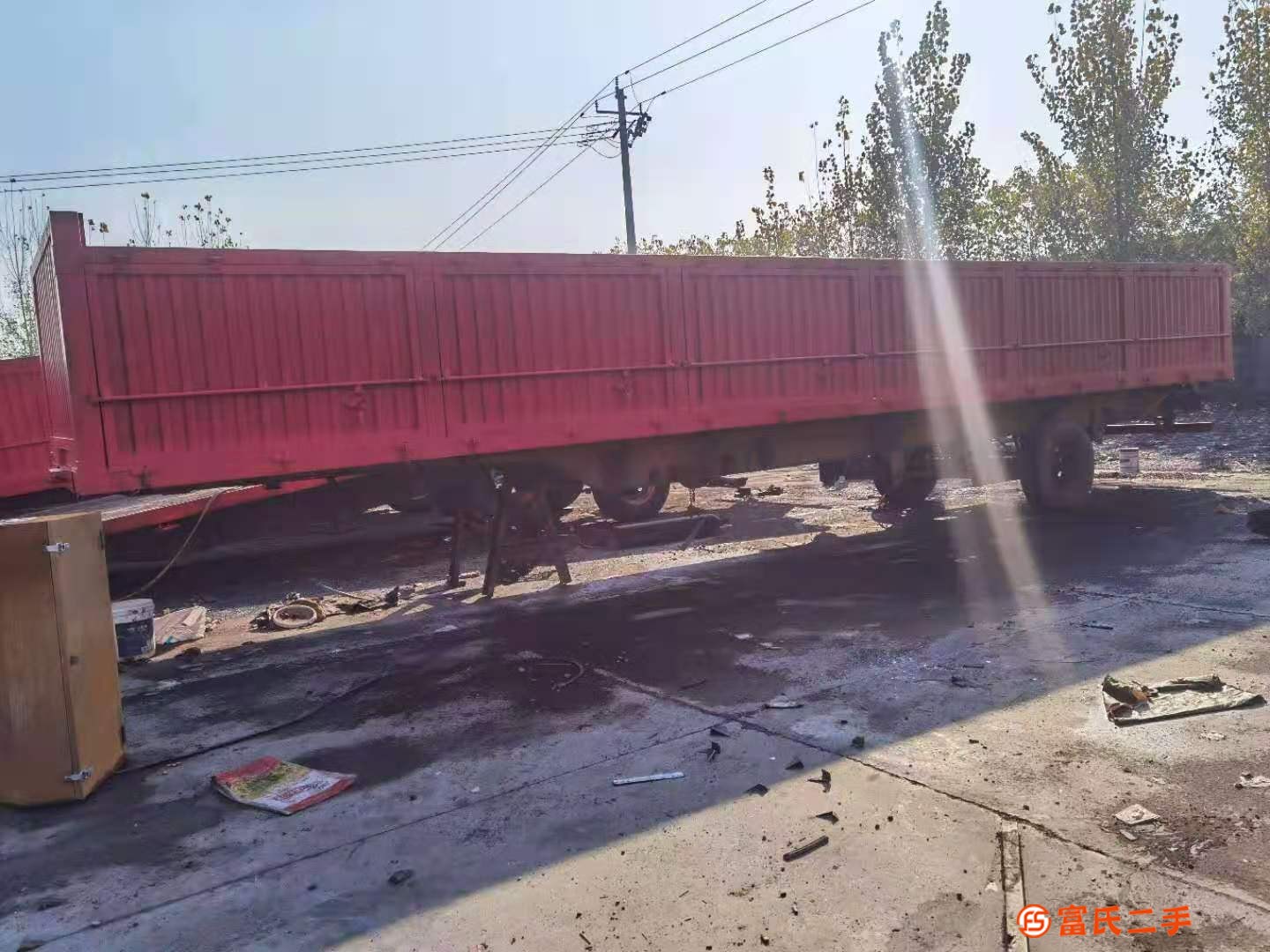 出售二手13*1.5米側(cè)翻，標車側(cè)翻，后翻半掛車