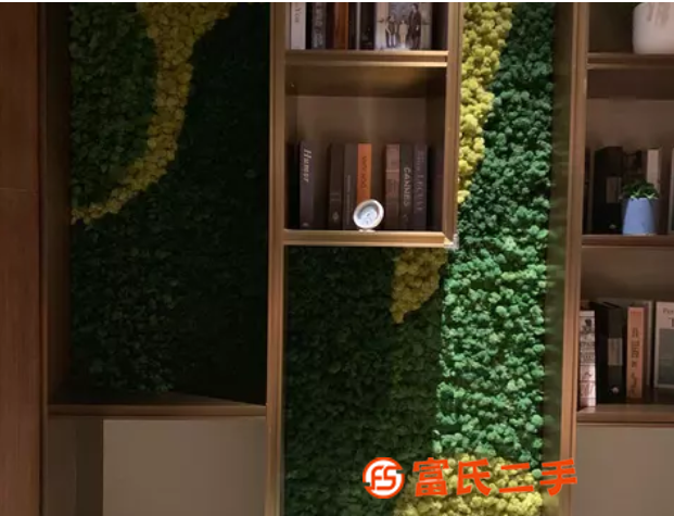 大型仿真綠植花藝永生青苔造型背景電視墻