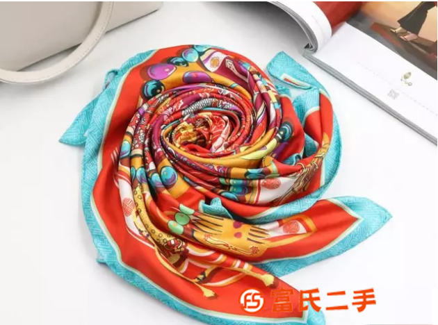 真絲斜紋印花圍巾定制批發