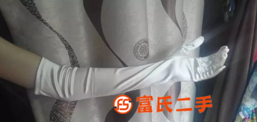白色時尚長手套