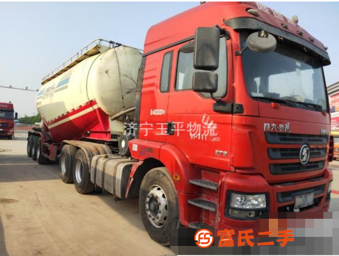 低價出售二手攪拌散裝水泥罐車45立方陜汽德龍雙驅可分開出售