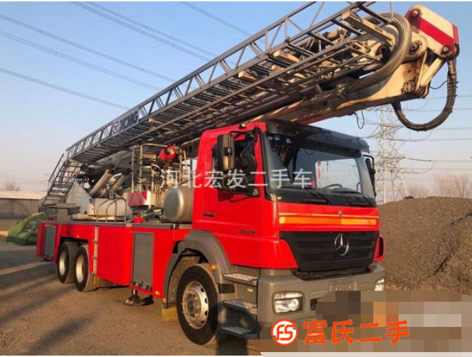 現車轉讓二手奔馳32米消防云梯車