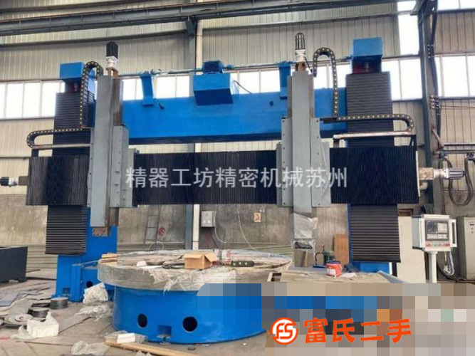 轉讓二手精品5米數控立車,雙刀架數控,廣數系統。加工高度2米