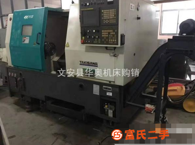 轉讓二手[臺灣瀧澤EX-110數控斜身車]二手斜軌車12工位