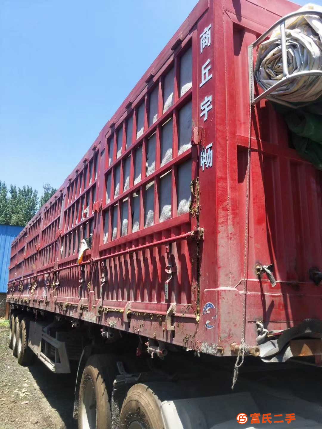 轉讓二手13*2米花籃自卸側翻半掛車，車況良好
