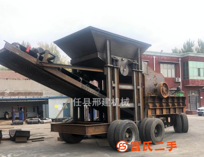 轉讓移動建筑垃圾鵝卵石花崗巖風化石水泥路面青石破碎機制砂機制