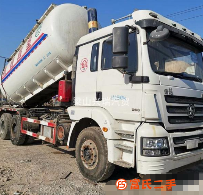轉讓二手國五干粉砂漿罐車前頂式