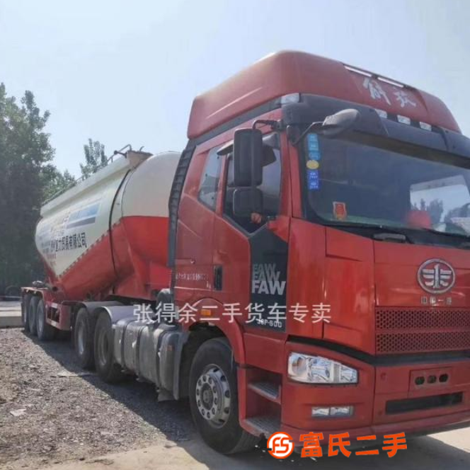 出售一批二手解放j6歐曼東風天龍陜汽德龍汕德卡水泥罐車手續(xù)齊