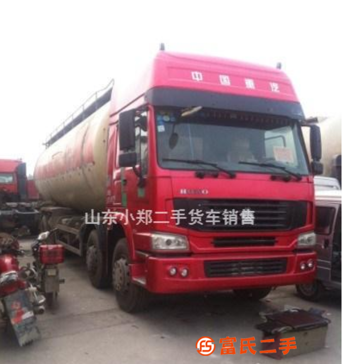 轉讓二手豪沃前四后八散裝水泥罐車 保證原裝車 手續齊全 包提