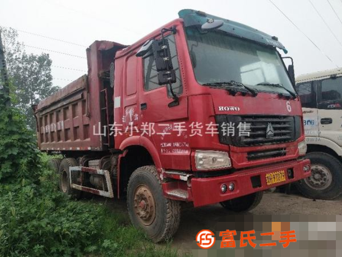 轉讓二手豪沃后八輪自卸車5.8米336馬力 手續齊全 現場