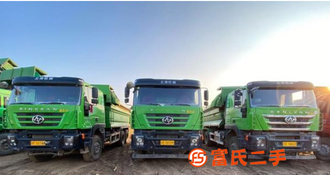 急轉二手自卸車，紅巖杰獅后八輪翻斗車，廂長5.8米、勒