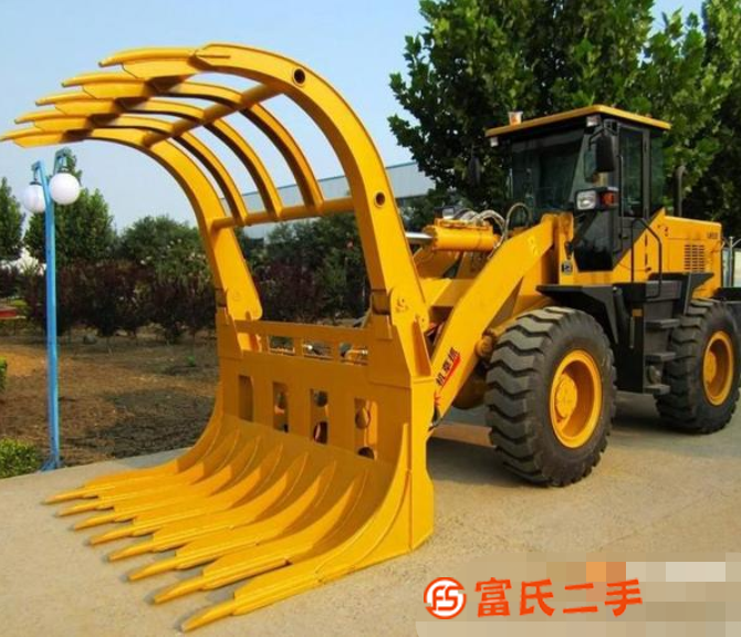 急轉讓二手50鏟車 二手抓木機,二手抓草機裝載機