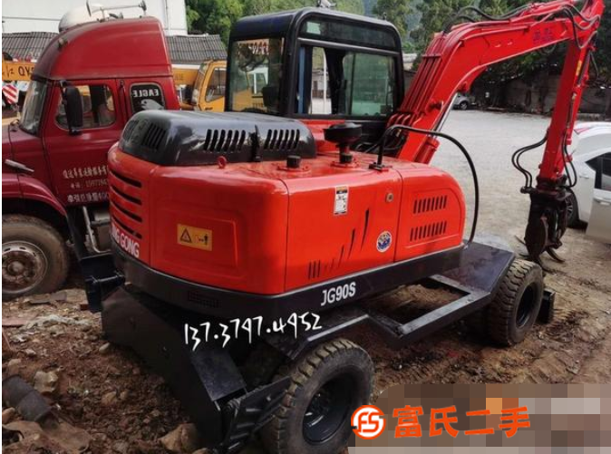 轉讓抓木機夾機輪式挖掘機
