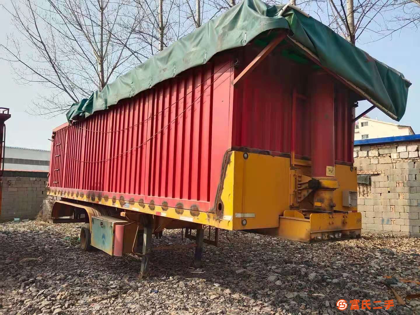 出售二手9.5米自卸后翻半掛車，精品車況，原車手續