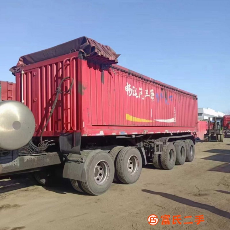 二手9米1.6米一體后翻半掛車，手續齊全