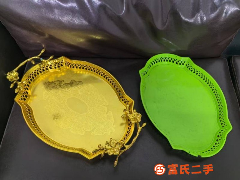 歐式輕奢托盤擺件茶幾收納盤