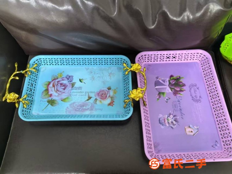 歐式水杯壺托盤茶盤水果盤長(zhǎng)方形收納盤