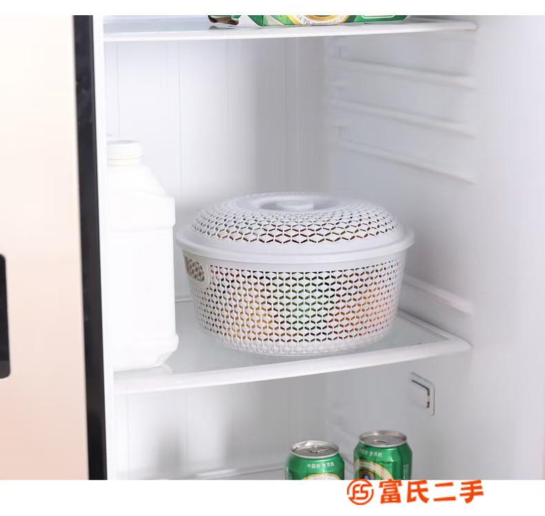 帶蓋鏤空塑料饅頭筐彩色整理防蠅收納框圓形水果零食雜物籃